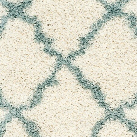Safavieh 6 x 6 ft. SGD-Dallas Shag Square Machine Made Rug Ivory & Seafoam SGDS257J-6SQ